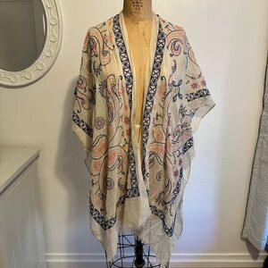 Elegant Paisley Kimono Cardigan